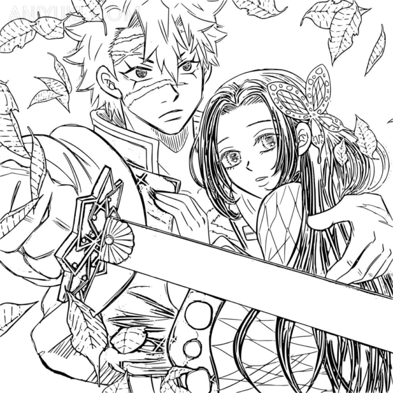 Sanemi Shinazugawa Coloring Pages Printable For Free Download