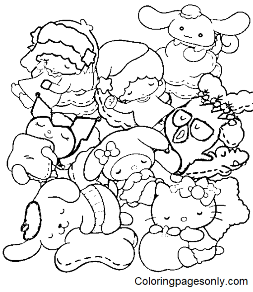 Sanrio Characters Coloring Pages Printable for Free Download