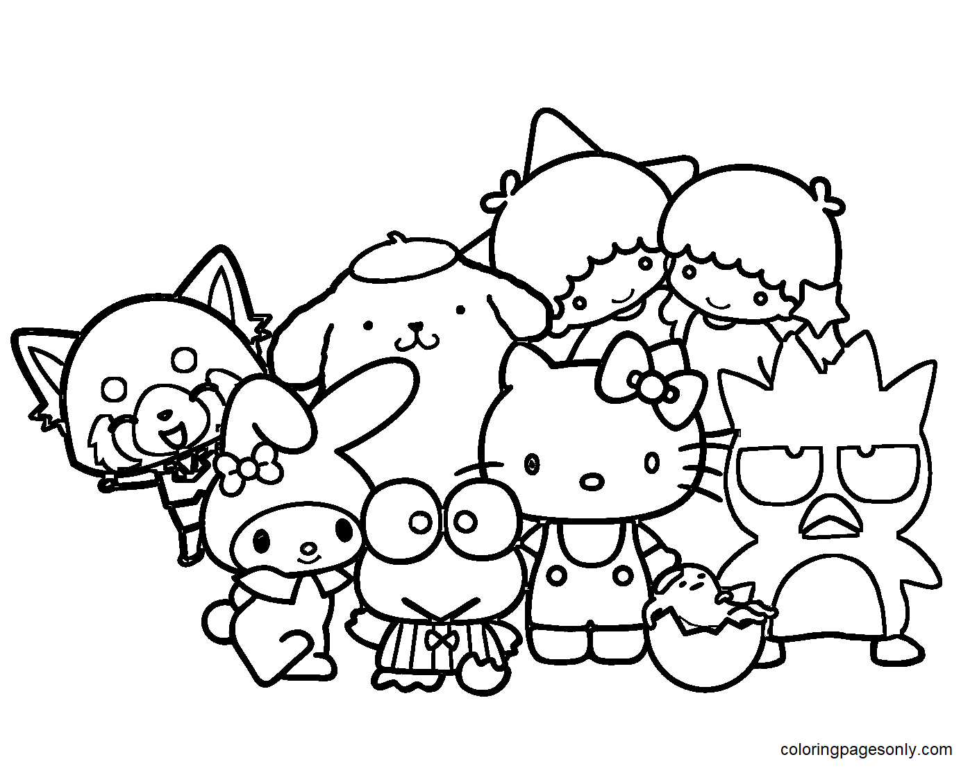 New Sanrio Hello Kitty & Friends Advanced Coloring Book