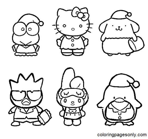 10 Sanrio Coloring Pages Printable PDF for Limitless Creative Expression