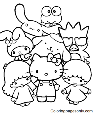 Sanrio Characters Coloring Pages Printable for Free Download