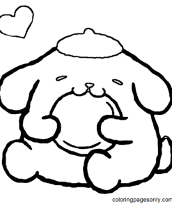 21+ Pom Pom Purin Coloring Page