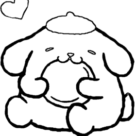 Pompompurin Coloring Pages Printable for Free Download