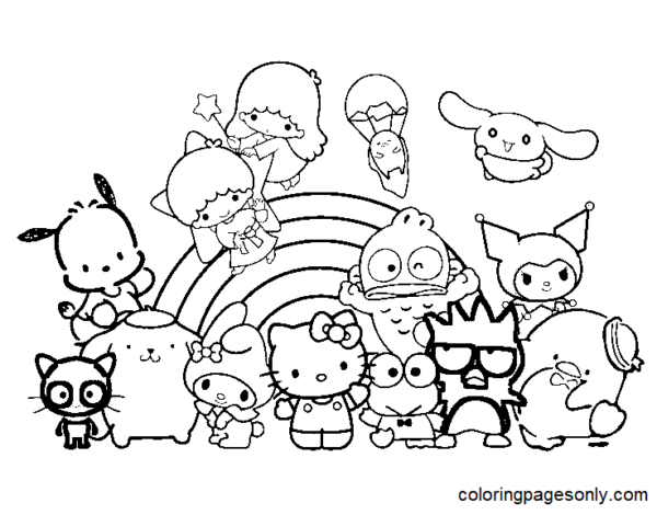 Sanrio Characters Coloring Pages Printable for Free Download