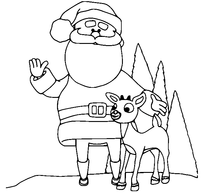 Rudolph Coloring Pages Printable for Free Download