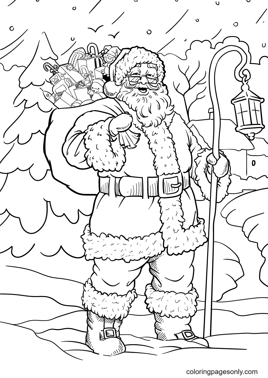 Santa Claus Coloring Pages Printable for Free Download