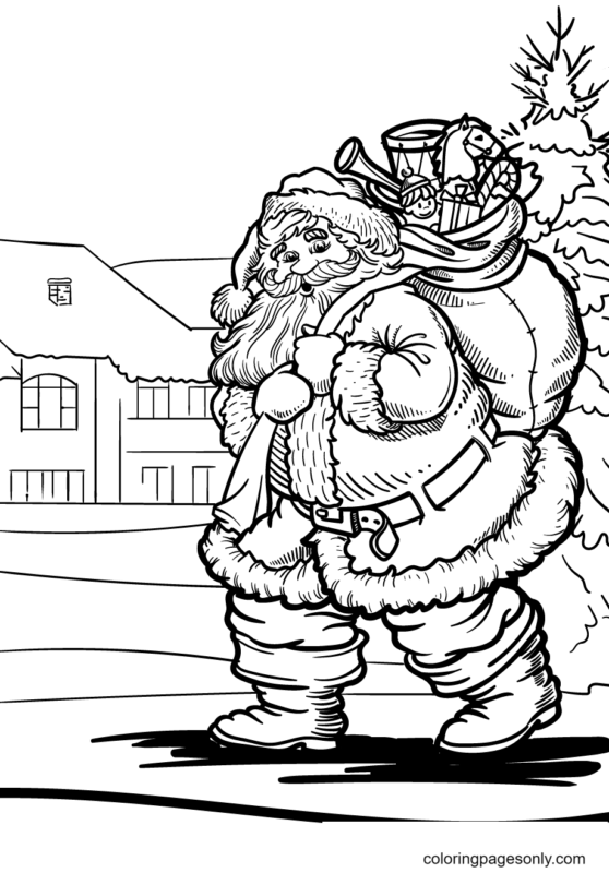 Santa Claus Coloring Pages Printable for Free Download