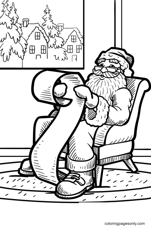 santa jokes coloring pages