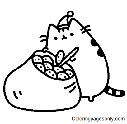 Pusheen Coloring Pages Printable for Free Download