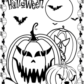 Halloween Pumpkin Coloring Pages Printable for Free Download