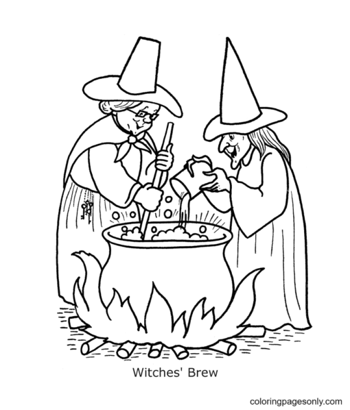 Witch Coloring Pages Printable for Free Download