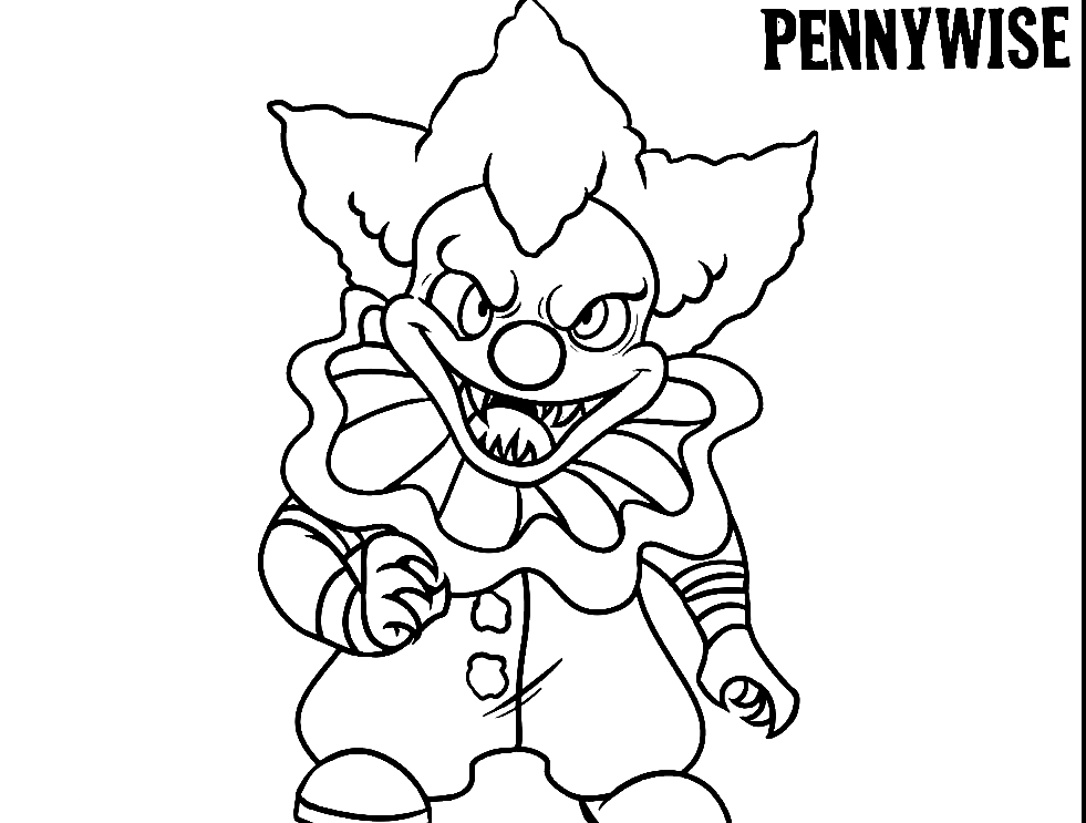 Desenhos de Pennywise para Colorir e Imprimir - Pintar Grátis Online