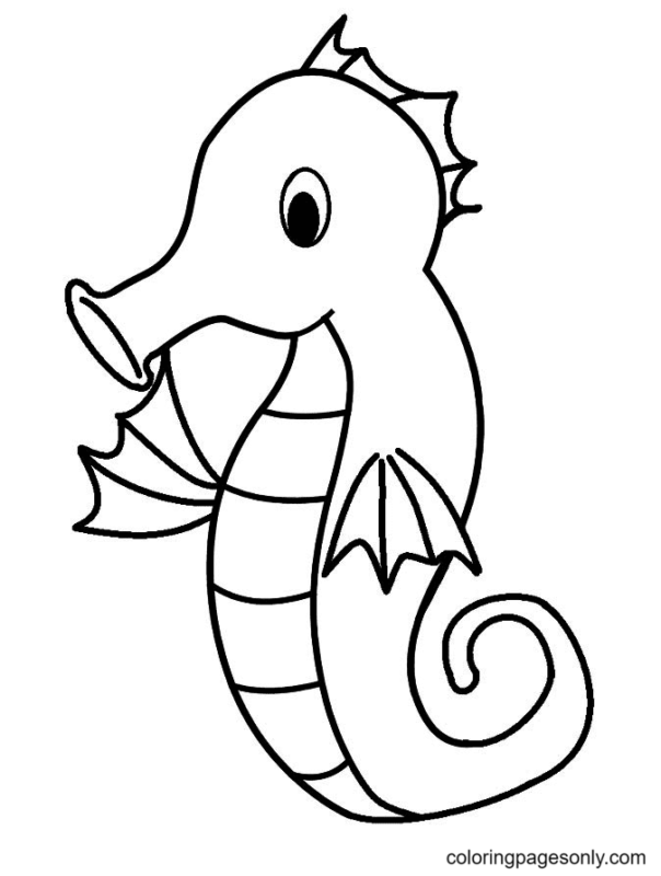 Seahorse Coloring Pages Printable for Free Download