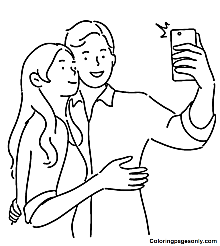 Selfie Coloring Pages Printable For Free Download 1154