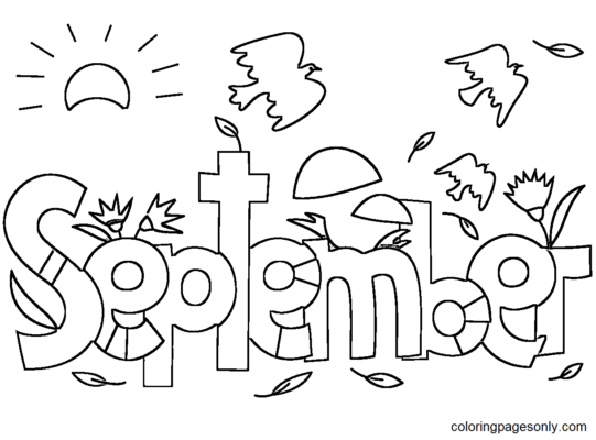 September Coloring Pages Printable for Free Download