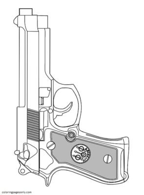 Gun Coloring Pages Printable For Free Download