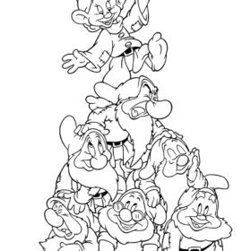 Seven Dwarfs Coloring Pages Printable for Free Download