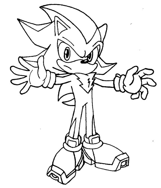 Shadow The Hedgehog Coloring Pages Printable For Free Download