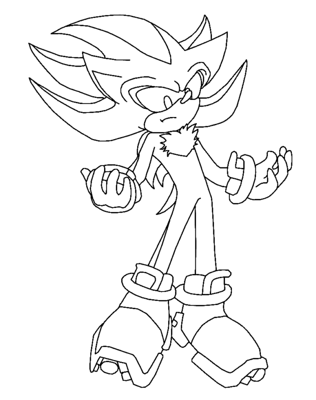 Shadow the Hedgehog Coloring Pages Printable for Free Download