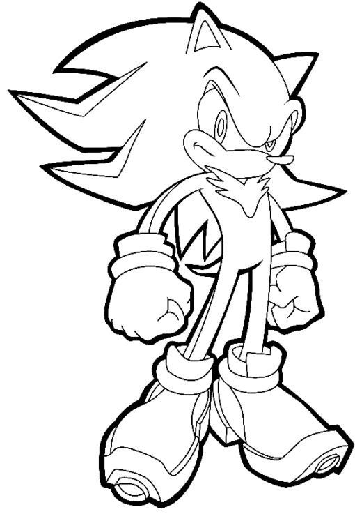 Shadow the Hedgehog Coloring Pages Printable for Free Download