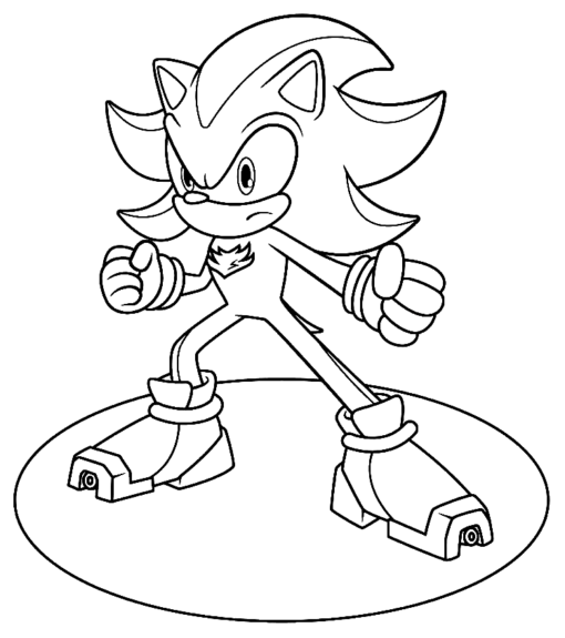 Shadow the Hedgehog Coloring Pages Printable for Free Download