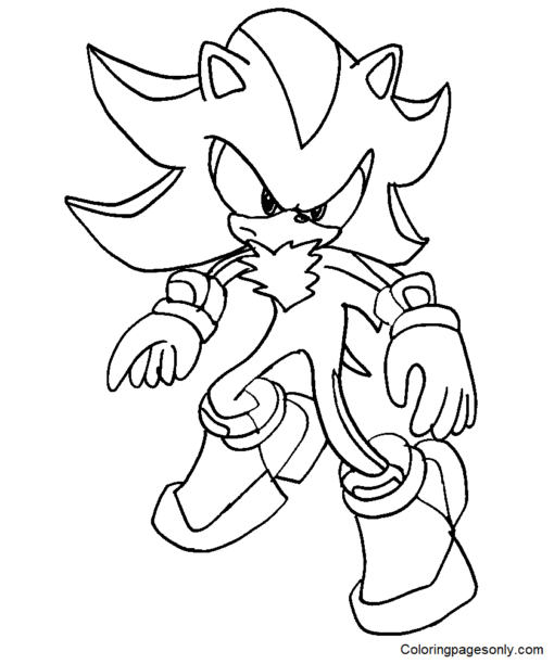 Shadow the Hedgehog Coloring Pages Printable for Free Download