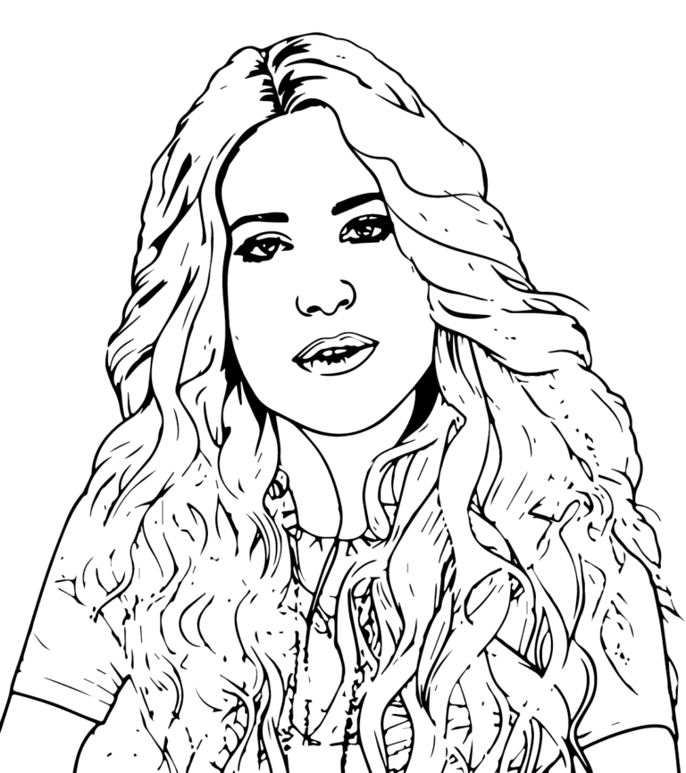 Shakira Coloring Pages Printable for Free Download