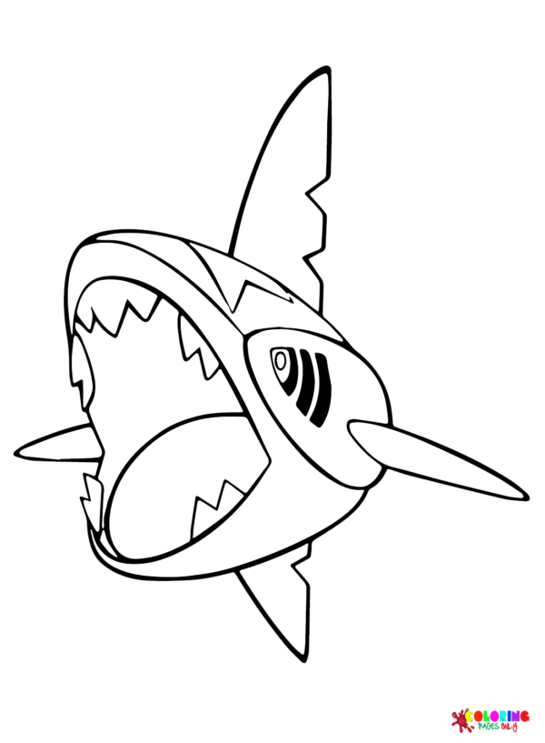 Sharpedo Coloring Pages Printable for Free Download