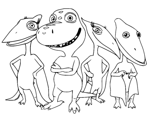 Dinosaur Train Coloring Pages Printable for Free Download