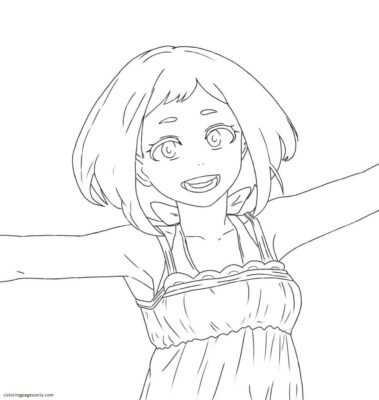 Uraraka Coloring Pages Printable for Free Download