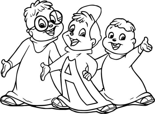 Alvin And The Chipmunks Coloring Pages Printable For Free Download