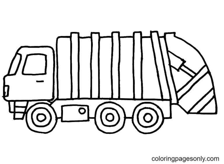 Garbage Truck Coloring Pages Printable For Free Download