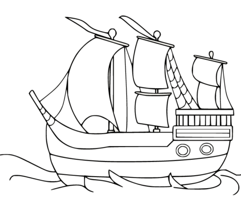 Mayflower Coloring Pages Printable for Free Download