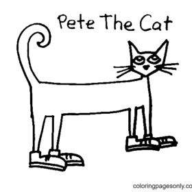 Pete The Cat Coloring Pages Printable for Free Download