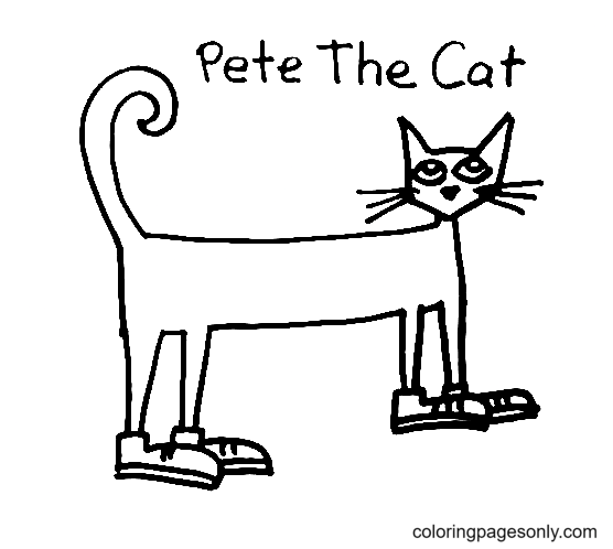 Pete The Cat Coloring Pages Printable for Free Download
