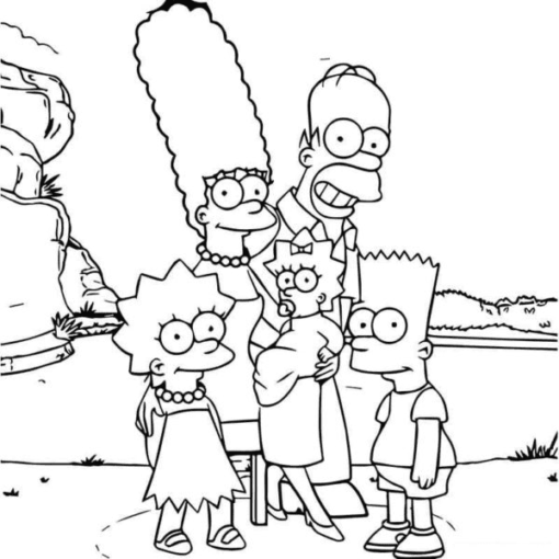 Simpsons Coloring Pages Printable for Free Download