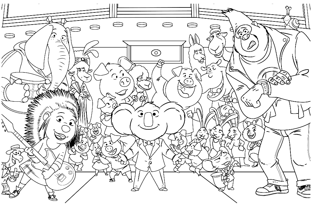 Sing Coloring Pages Printable for Free Download