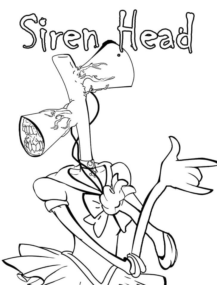 Siren Head Picture Coloring Page - Free Printable Coloring Pages for Kids