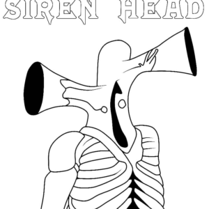 Seja criativo com as páginas para colorir Siren Head - imprimíveis e grátis