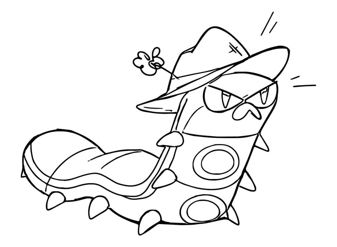 sizzlipede coloring pages printables pokemon