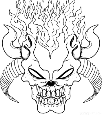 Skull Coloring Pages Printable for Free Download