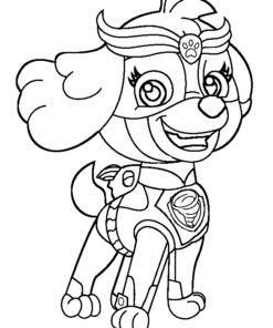 Paw Patrol Mighty Pups Coloring Pages Printable for Free Download