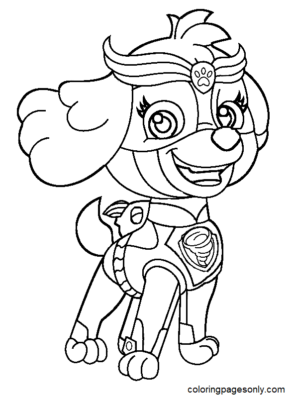 Paw Patrol Mighty Pups Coloring Pages Printable for Free Download