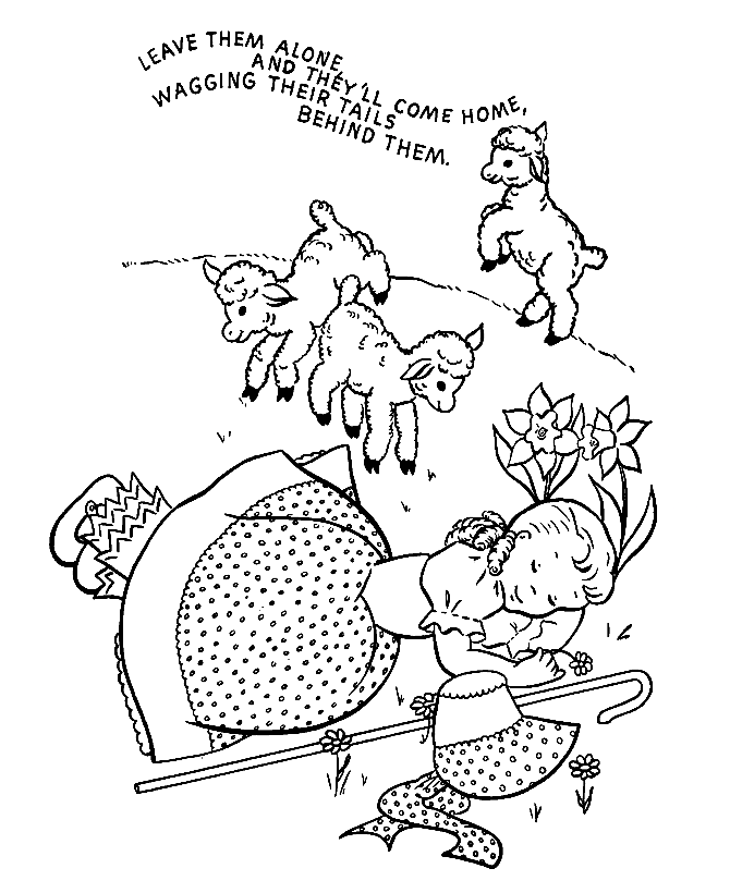 Bo Peep Coloring Pages Printable for Free Download