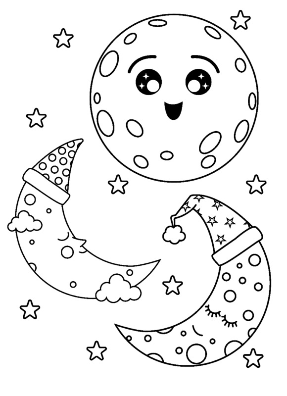 Moon Coloring Pages Printable for Free Download