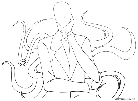 Slender Man Coloring Pages Printable for Free Download