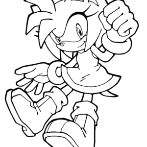 Free Printable Sonic Amy Rose Pdf Coloring Page