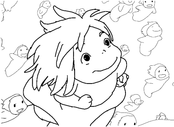 Ponyo Coloring Pages Printable for Free Download