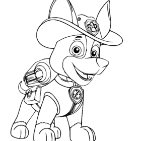 Tracker Paw Patrol Coloring Pages Printable for Free Download