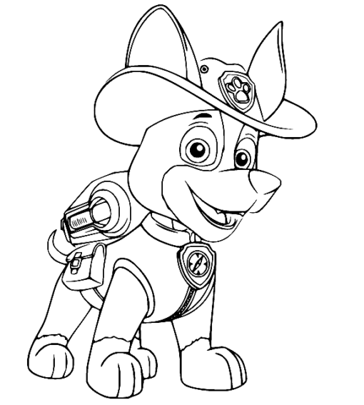 Tracker Paw Patrol Coloring Pages Printable for Free Download